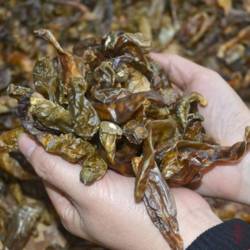 贵州地方特产阴辣椒农家自制500克鱼鳅辣晒干风辣椒干货渌水辣椒 500g