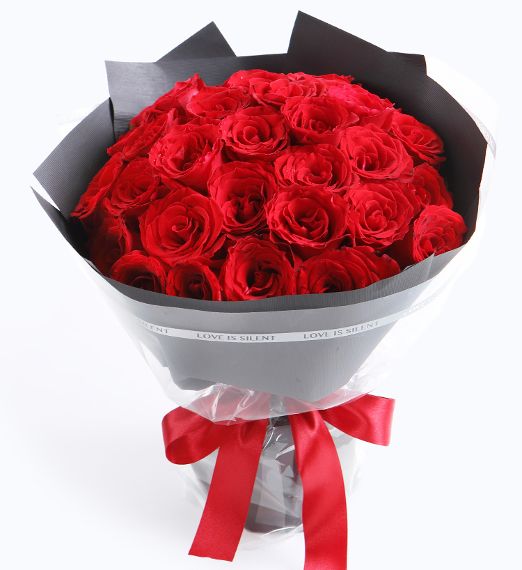 情人节鲜花 同城配送33朵红玫瑰花束生日纪念日新年礼物送女友闺蜜