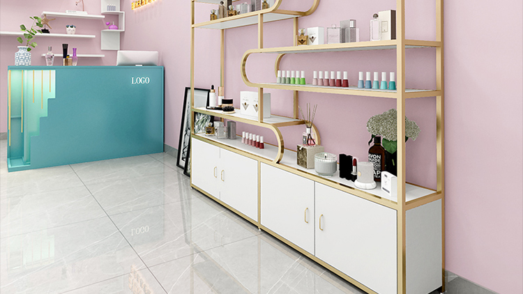 雄卓 样品展示柜展架展柜货架货物架美容院产品化妆品展示柜轻奢护肤