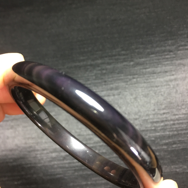 珊诗丽猫眼石手镯黑曜石手镯金曜石银曜石手镯彩眼猫眼效应水晶半宝石