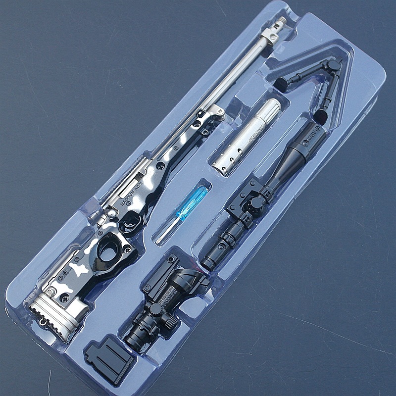 绝地大逃杀吃鸡玩具m416 m762 m16awm枪合金模型 30厘米金色akm 枪栓