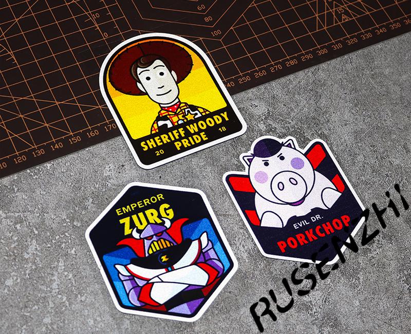 巴斯光年车贴 玩具总动员贴纸卡通巴斯光年反光车贴汽车机车电动摩托