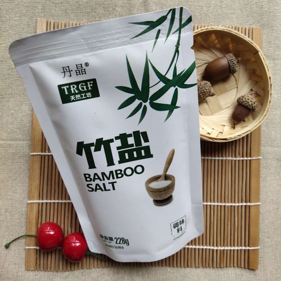 2021换新包装天然工坊一烤竹盐10袋天赐丹晶竹盐每袋228克10包