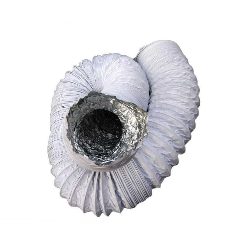 双层加厚铝箔复合软管换气扇/新风铝箔通风管,白色pvc复合管 直径100