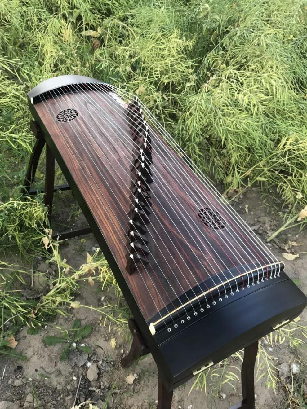 成人儿童 初学考级练习 表演奏便携125素面桐木小古筝琴21弦 125华山