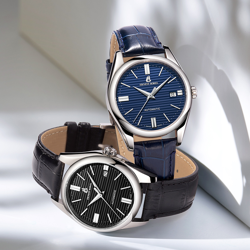 瑞士依波路(ernest borel)手表男机械瑞士原装进口自动机械皮带夜光