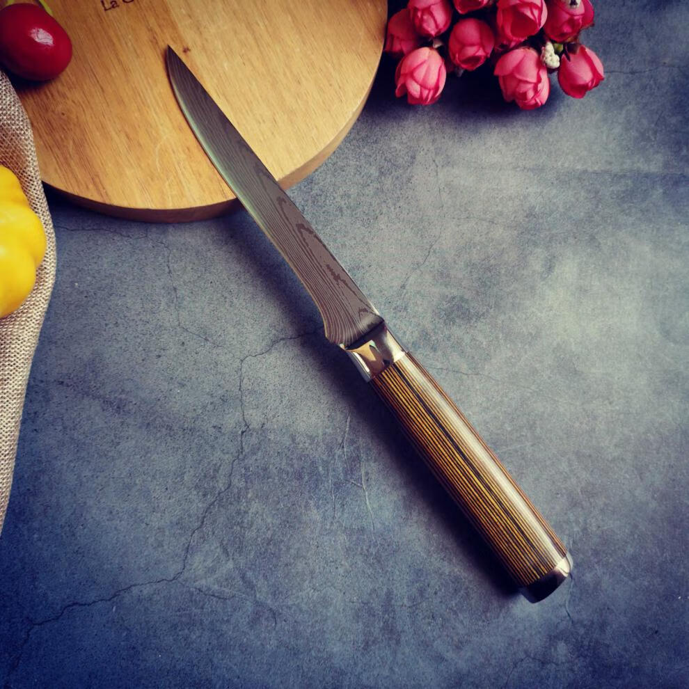 德国不锈钢锻打快剥皮割肉剔骨尖分割屠宰专用具 2号木柄 送皮套