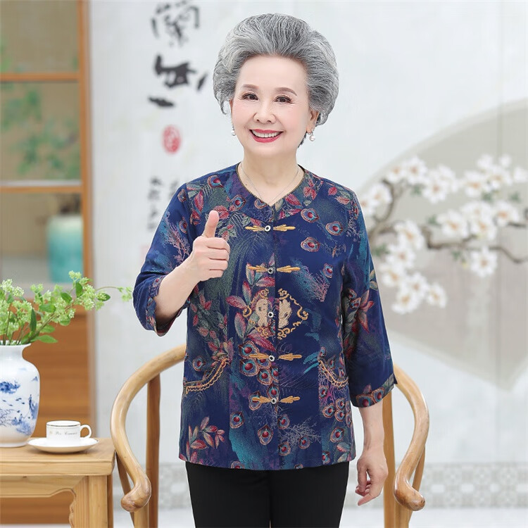 福太太中老年服装贵妇人中老年人女装夏装套装60岁70妈妈装两件套生日