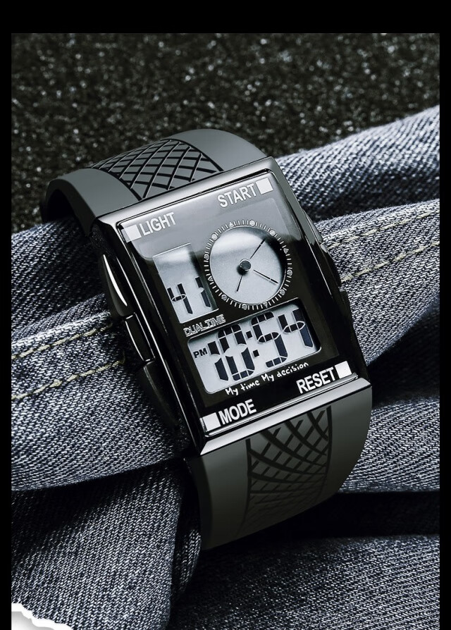 (ots)男生手表时尚潮流高中生手表防水夜光多功能户外运动电子表男士