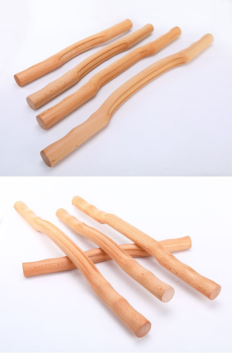 冀御美容院实木榉木擀筋棒家用刮痧棒背部肩颈腰腿部按摩刮痧板杆搓筋