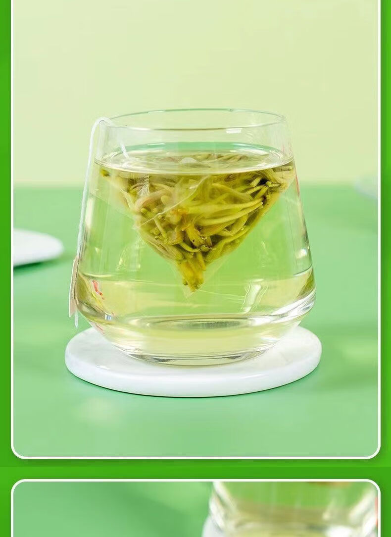 金银花正宗金银花茶泡水泡茶独立三角包带绒金银花三角包30