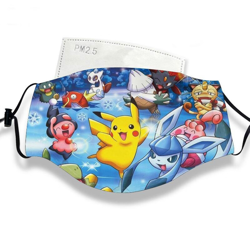 皮卡丘口罩口袋妖怪宠物小精灵神奇皮卡丘动漫周边口罩男女潮款防尘