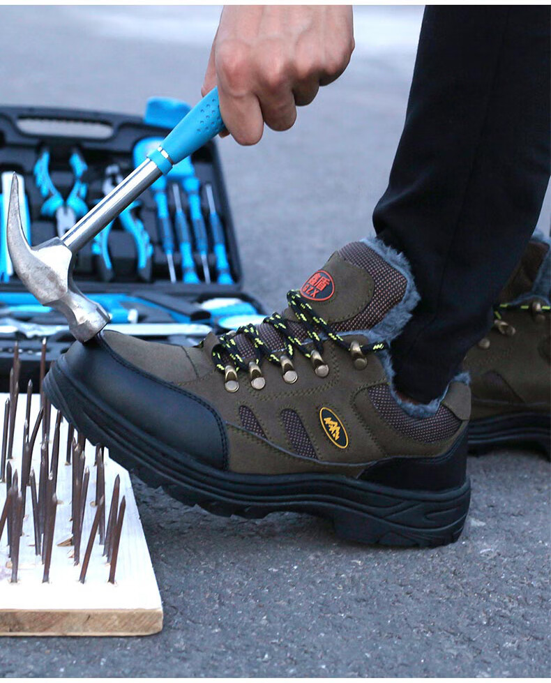 秋天刚包头防铁钉鞋防滑耐酸碱安全鞋钢板鞋劳保鞋男防砸防刺穿钢包头