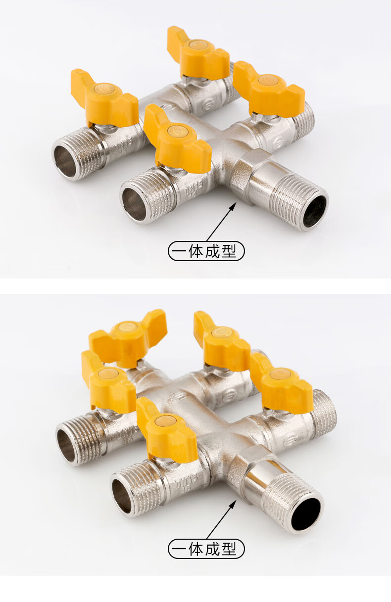 全銅4分活接三通四通燃氣閥門煤氣閥天然氣開關球閥一分三路接頭 j款