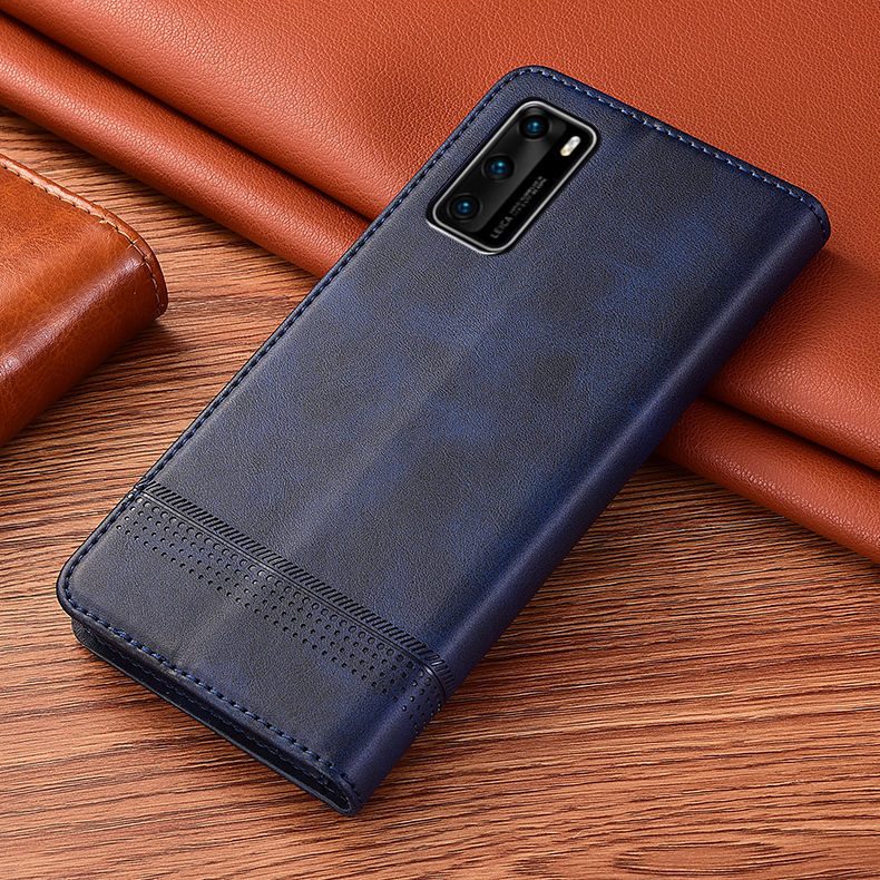 huahuake华为p40手机壳翻盖钱包皮套p40pro保护套全包边软壳防摔商务