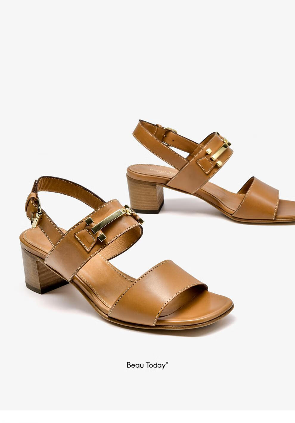 beautoday2021夏季新款罗马凉鞋女鞋粗跟ins潮仙女风百搭高跟鞋女气质