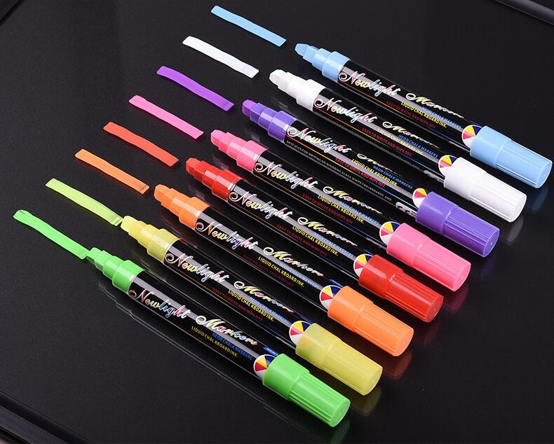 姒桀 荧光板专用笔水性彩色led电子黑板大容量荧光笔标记笔电子发光屏