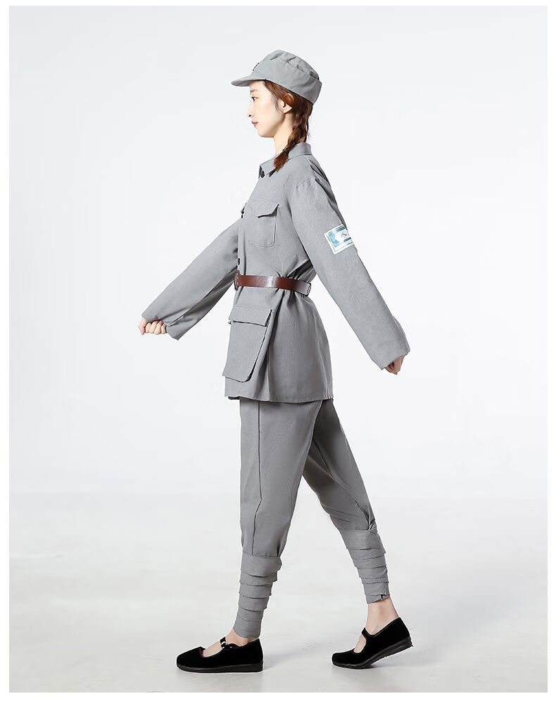 服红歌服装棉麻红军演出服话剧抗战八路军新四军衣服小红军长征服装