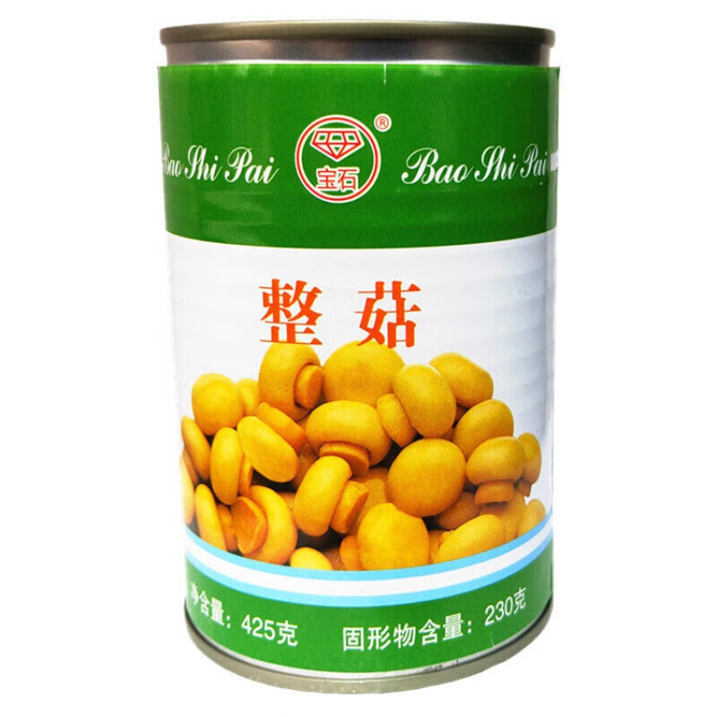 口蘑草菇蘑菇罐头烹饪食材熟食炒菜煲汤凉拌425克罐口蘑罐头1罐