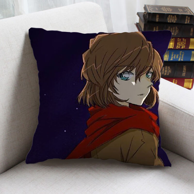 灰原哀动漫抱枕双面名侦探柯南周边二次元靠枕定做枕头生日礼物 t 35*