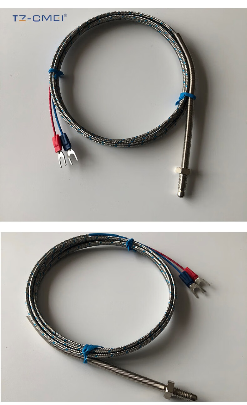适用m6螺钉热电偶j型m6螺钉多股耐折热电偶绝缘封口机感温线m8测温线