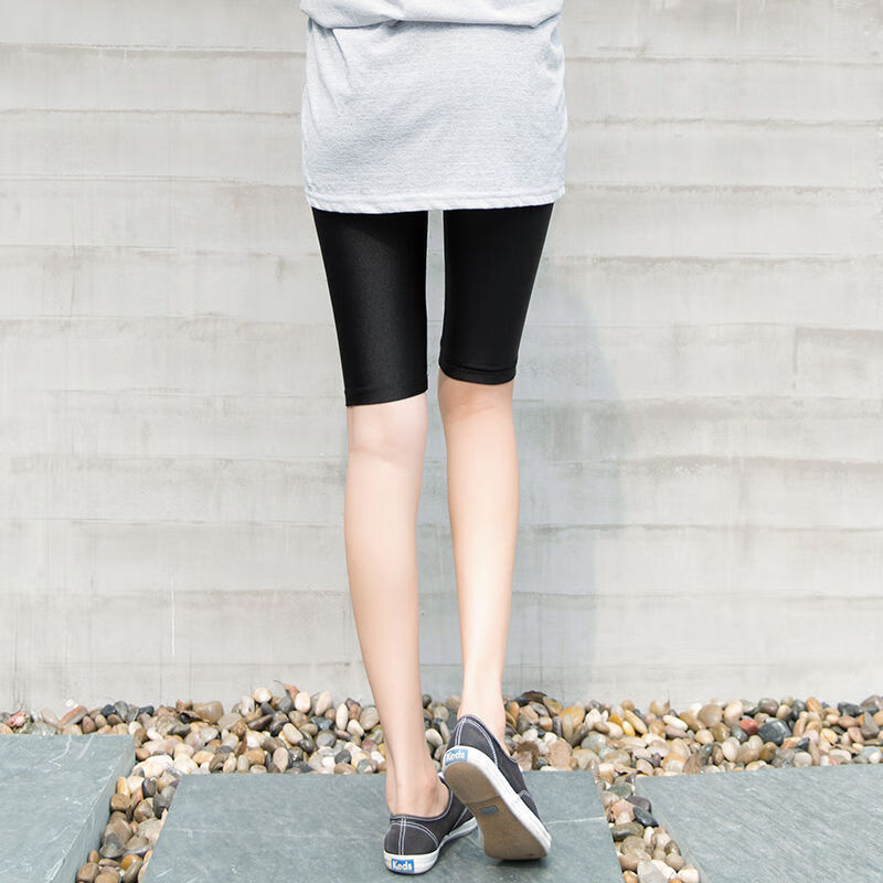 夏天穿的冰丝高腰弹力女士紧身外穿打底裤12条装夏季五分冰丝打底裤女