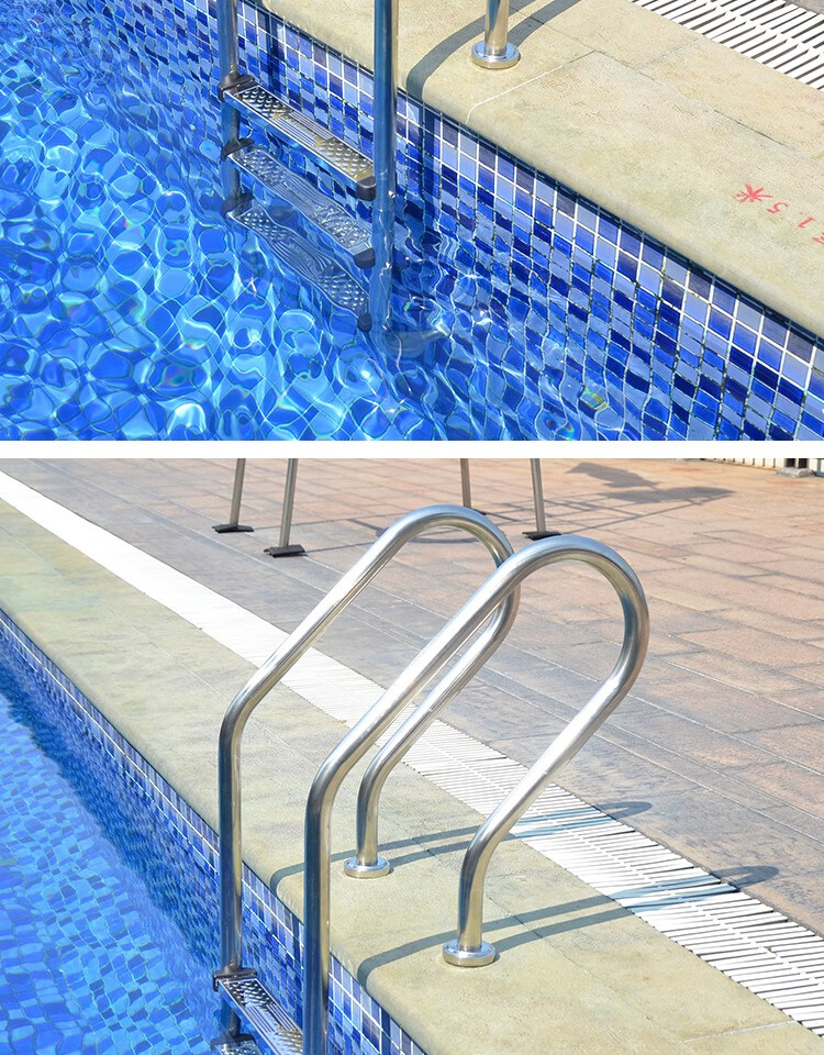 2022新款 卡娜璐游泳池扶梯楼梯304不锈钢扶手梯子下水爬梯水下梯踏板