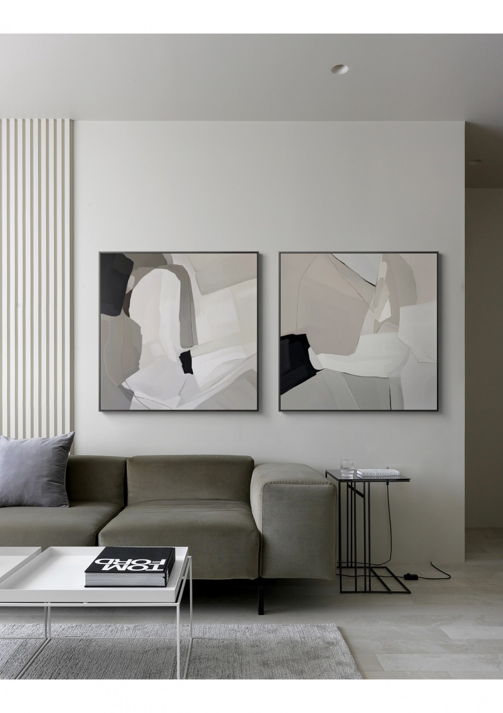 枫绘现代简约抽象装饰画客厅画玄关壁画墙画设计师挂画正方形玄关走廊