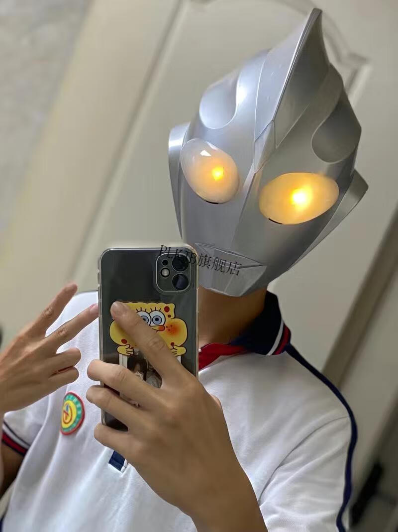 迪迦奥特曼头套赛罗头盔cos可穿戴真人网红同款表演抖音超人