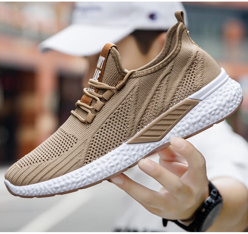 官方旗舰金木鱼男休闲鞋珍源祥夏季透气休闲防滑软底百搭士潮鞋灰色42