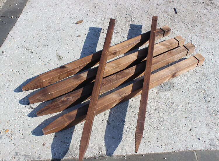 千惠美化木柱 防腐木栅栏方桩户外实木立柱篱笆花架木围栏圆木桩花柱