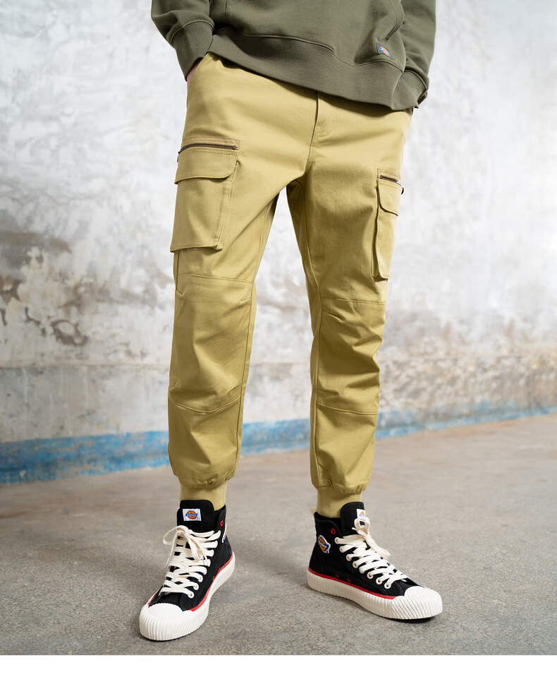 dickies工装裤 多袋脚口罗纹收口休闲裤 工装裤男dk008773 青苔绿 030