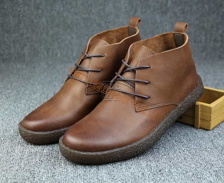 卡帝乐鳄鱼轻奢男鞋高帮休闲鞋真皮中帮皮鞋软底软面透气潮男牛筋底