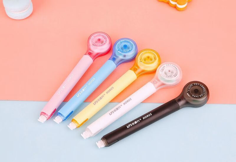 温妤wxpyu 网红修正带笔式涂改带乐普升透明塑料不断带学生果糖色改正