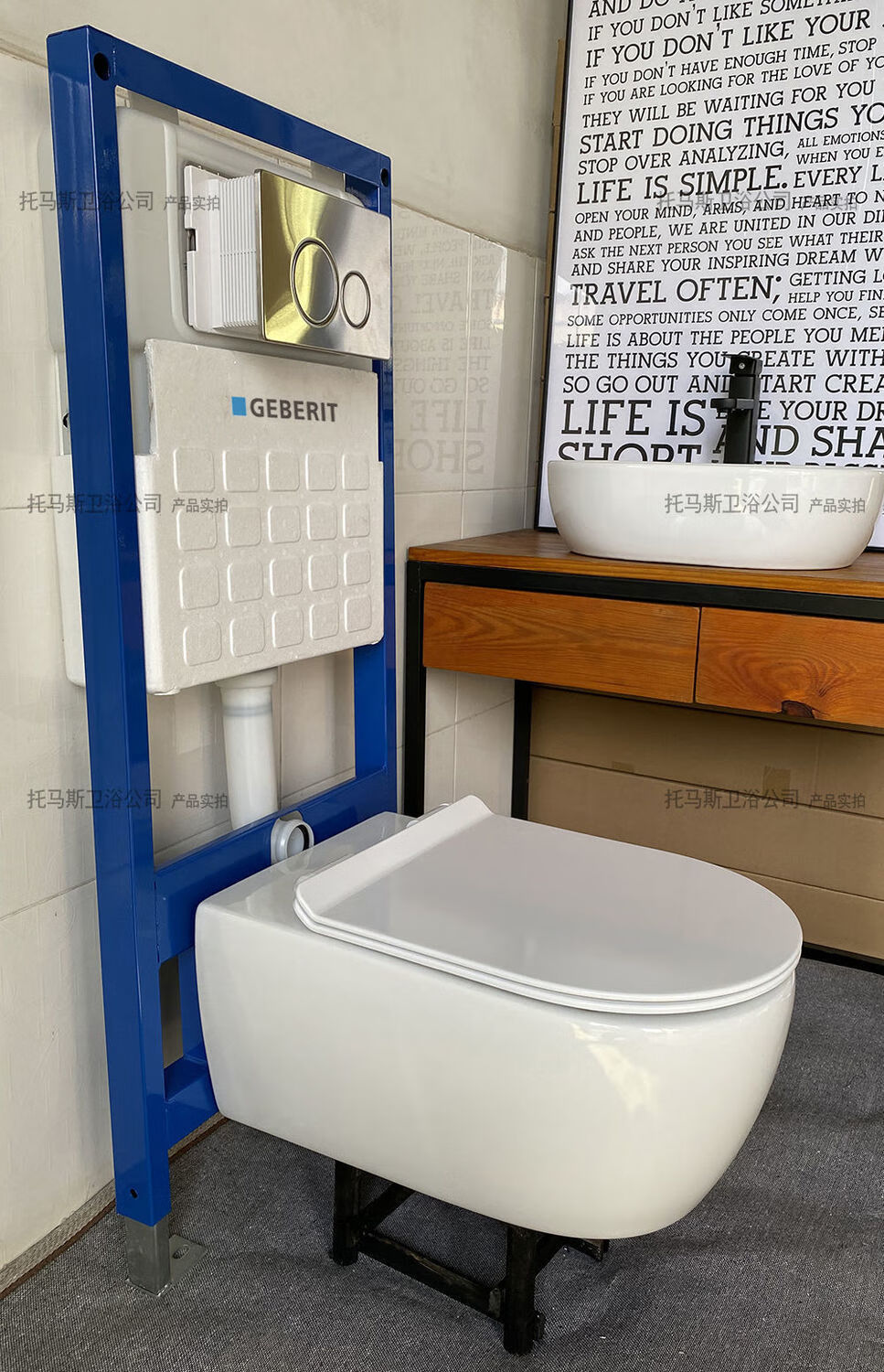 小米(mi)生态家通用吉博力艾珂智能壁挂式马桶入墙式隐藏悬挂墙排挂