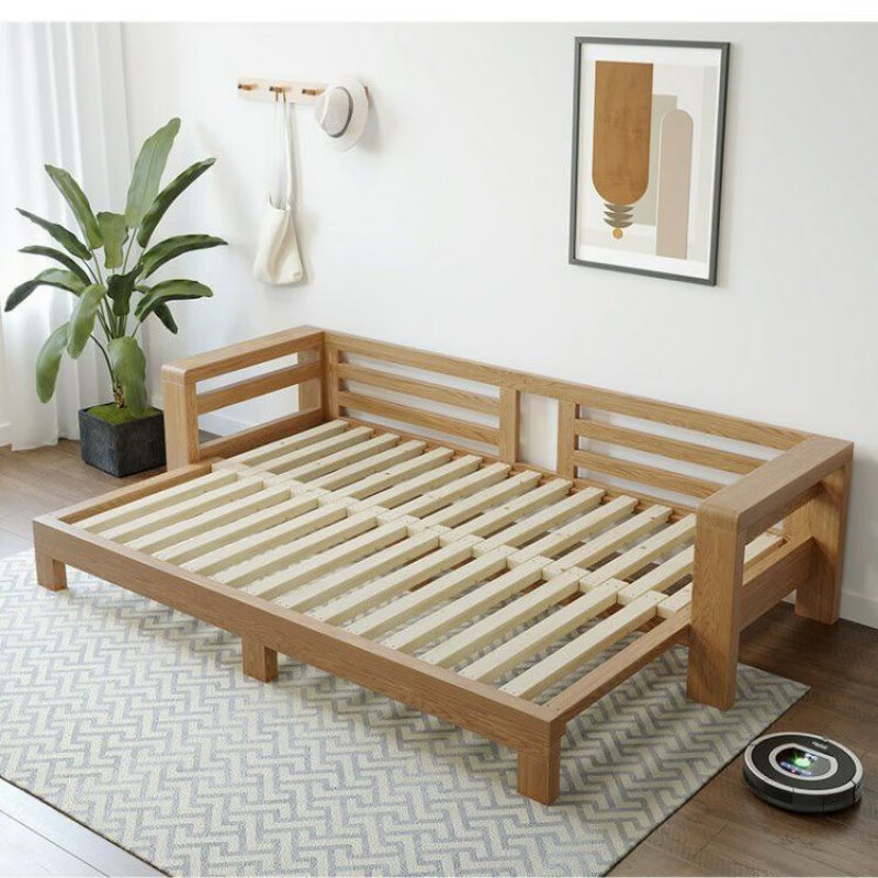 北欧实木沙发床多功能推拉两用沙发床小户型沙发床客厅折叠沙发床伸缩