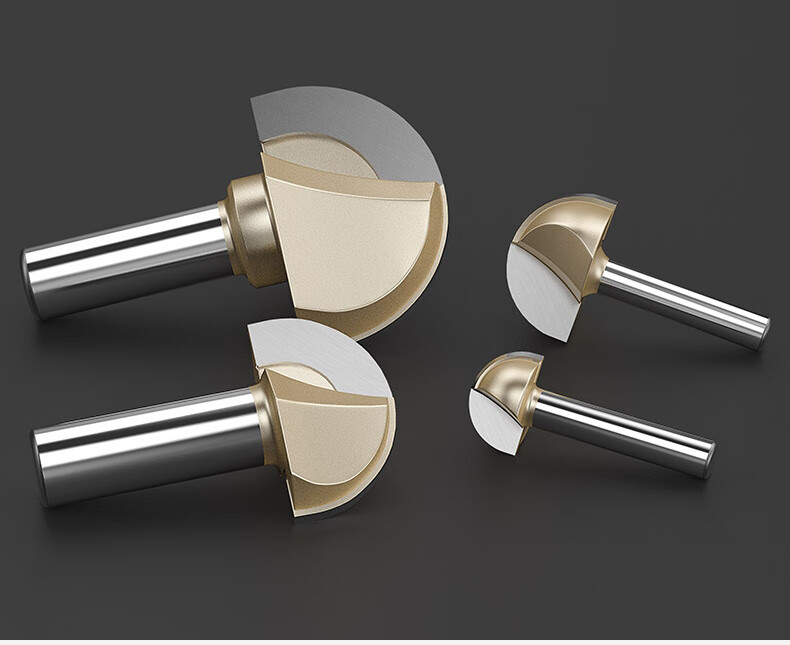 浪潮加长深圆底刀木工铣刀开槽刀具修边机刀头雕刻机电木铣锣刀 1/2*2