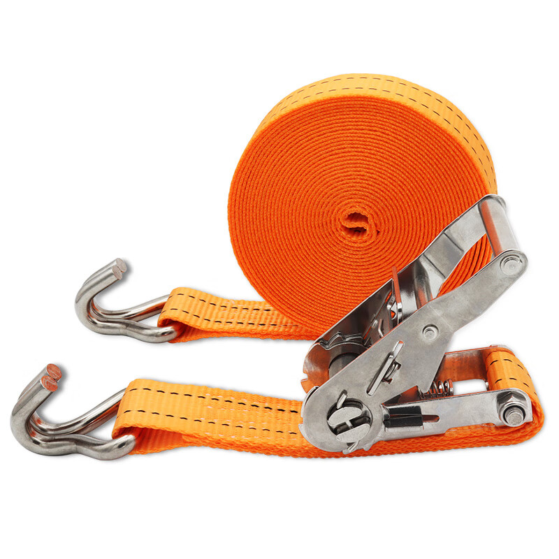 不锈钢加厚捆绑带38mm双钩货物打包拉紧器绳扁带刹车加固绷带38cm宽15