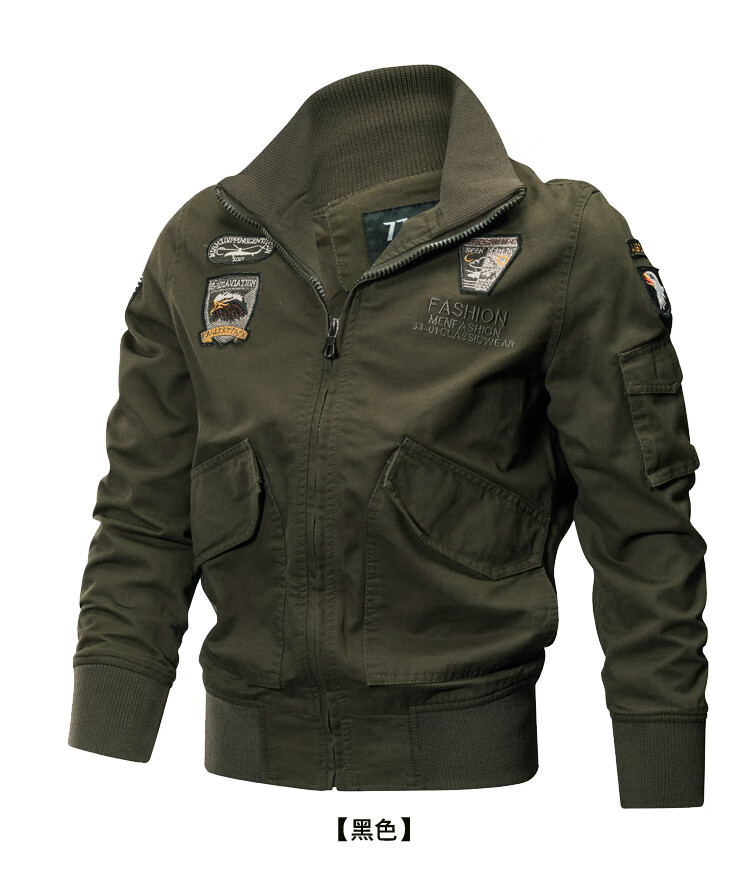 美外套套装2022春秋季翻领迷夹克休闲水洗棉宽松工装