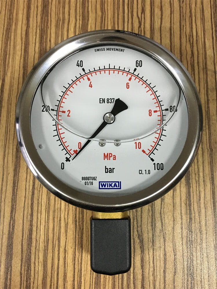 wika压力表en8371耐震不锈钢压力表负压真空表mpa0109mpa19bar