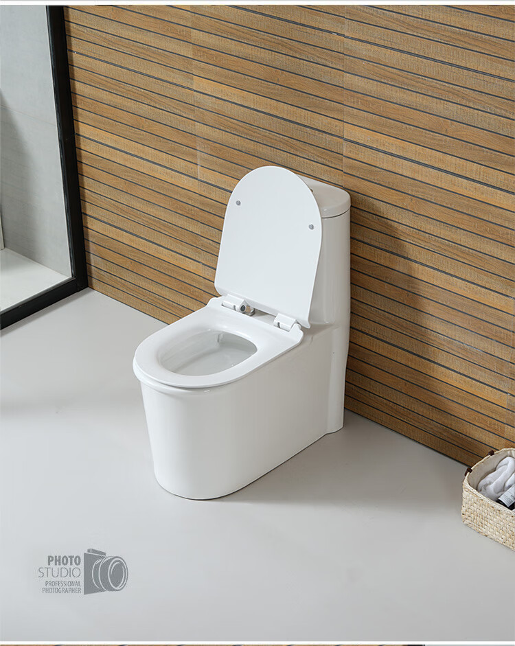 九牧王节水翻板马桶一升水直冲式智能洁釉卫生间不堵翻斗坐便器2033