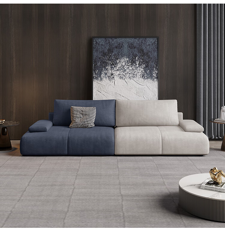 畅活纳米科技布沙发北欧简约现代居家小户型直排乳胶布艺沙发组合两人
