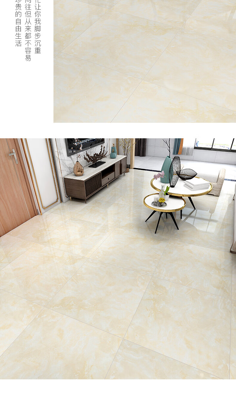 广东佛山新款通体大理石全瓷砖800800客厅翡翠玉防滑灰色地板砖 海浪