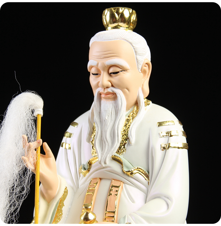 顺通礼坊神像道家祖师家用供奉太上老君白衣道德元始灵宝天尊树脂19