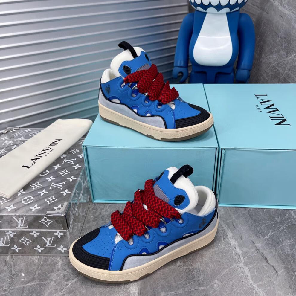 小鬼王琳凯同款纯原lanvin浪凡面包鞋lanvin浪凡鞋泼墨面包鞋老爹鞋男