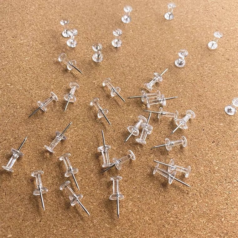 然修ranxiu透明工字钉软木板美术生绘画大号加长ins创意可爱按钉美工