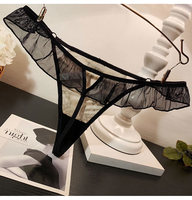 睡栖*蕾丝内裤女大码半臀性感三角裤棉裆蕾丝边底裤透气丁内裤女女士