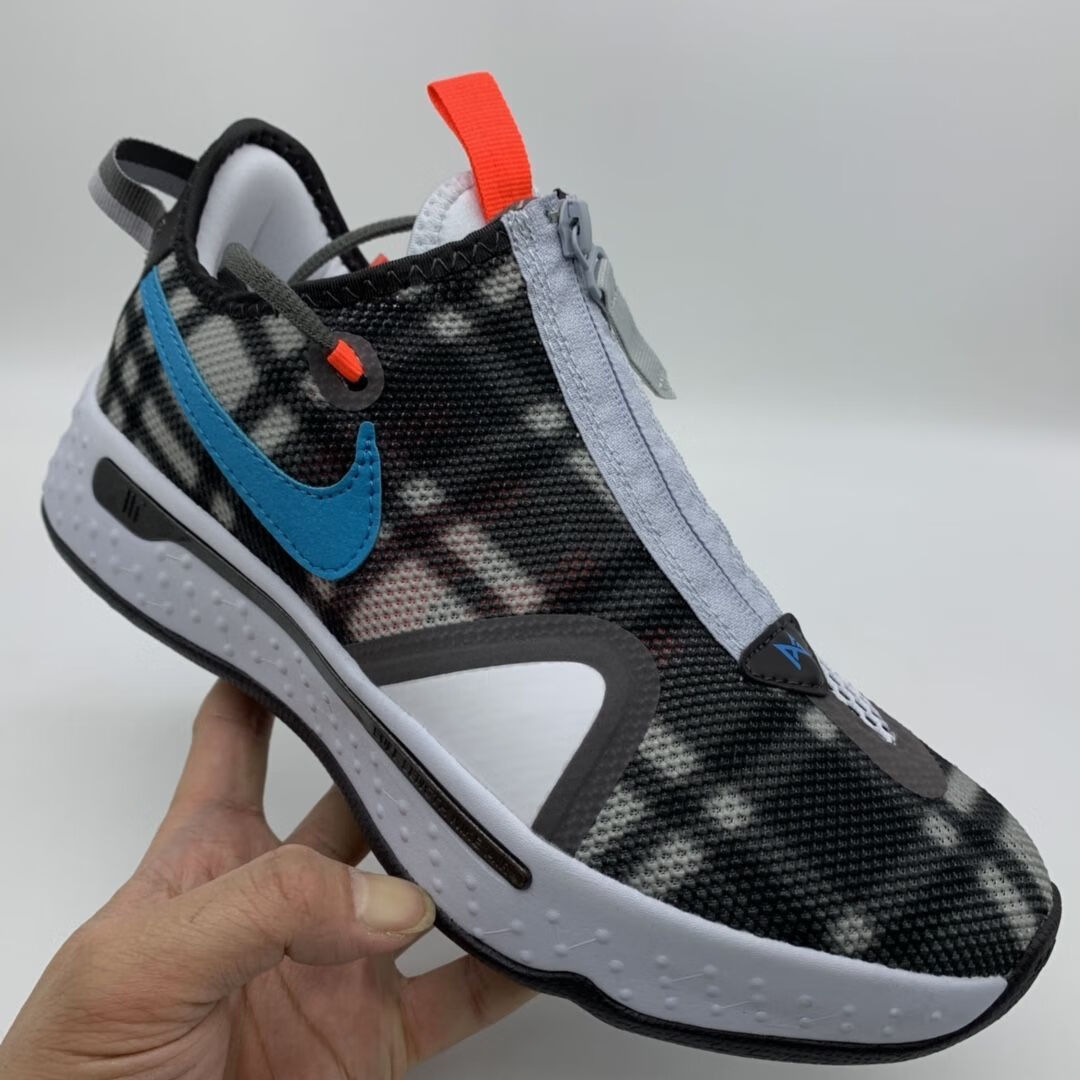 保罗乔治pg4篮球鞋4代男全掌气垫蓝橙黑白拉链耐磨防滑透气运动鞋鞋