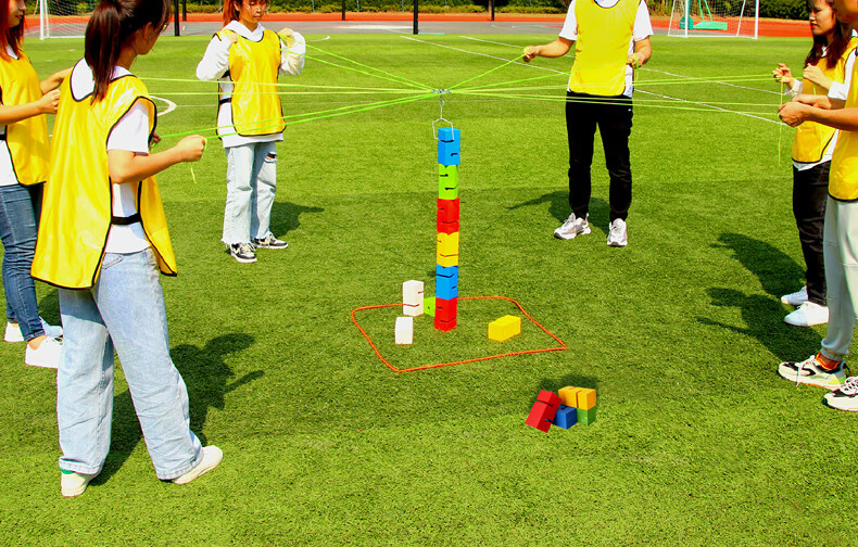 团建拓展活动合力建塔筑搭建游戏道具团队户外趣味运动会步步高升