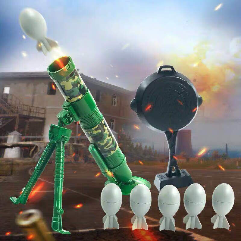 玩具炮迫击发射弹射儿童迫击坦克模型榴弹 迷你迫击炮(炮弹x9)配置